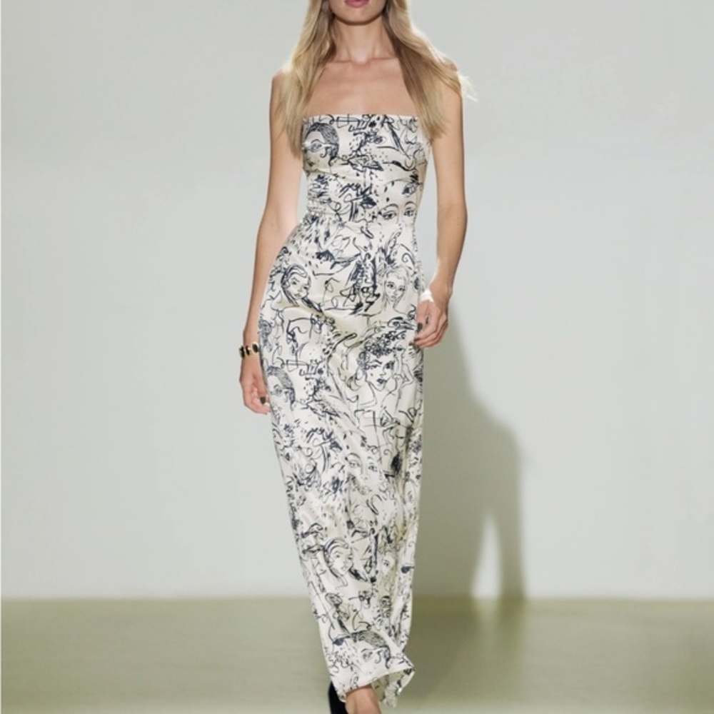 Reformation Frankie Silk Dress in Vogue *NEW* - Picture 2 of 7